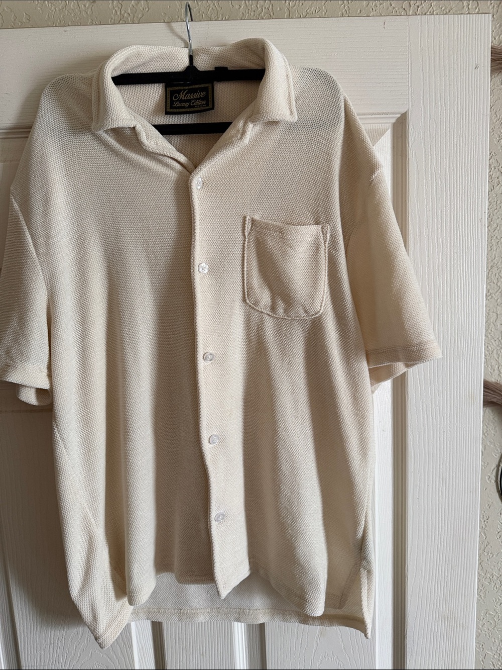 Massive Ivory Short-Sleeve Polo Shirt